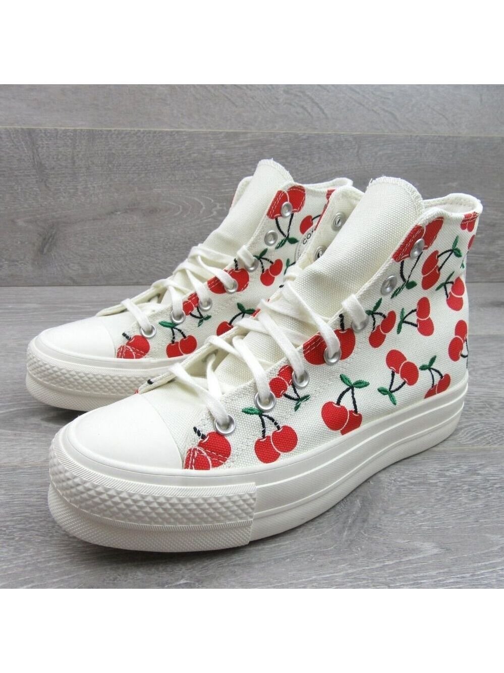 Converse Chuck Taylor All Star Lift Platform Cherries Womens Size 7.5 NEW - Picture 4 of 14